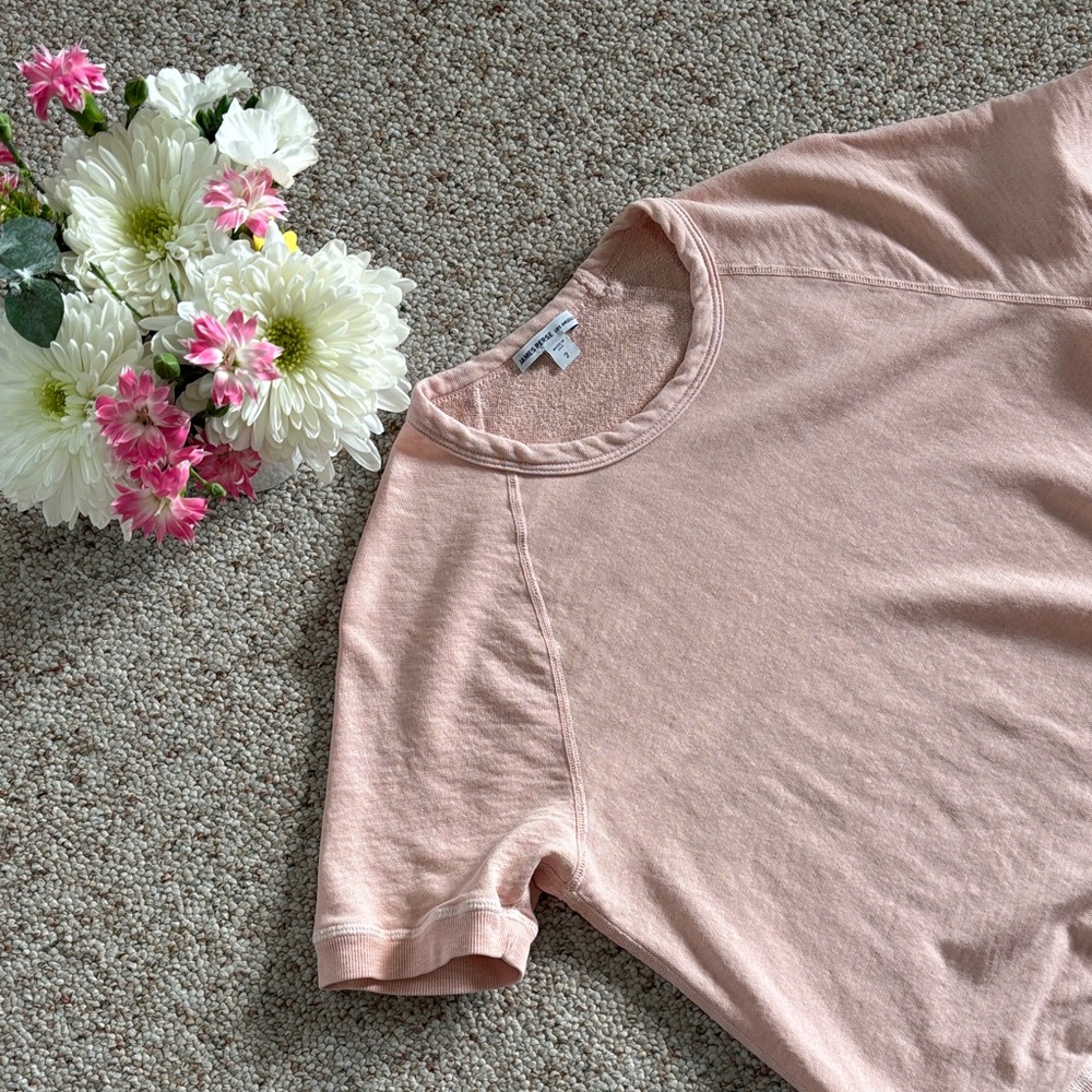 James Perse Light Pink Short Sleeve sweatshirt